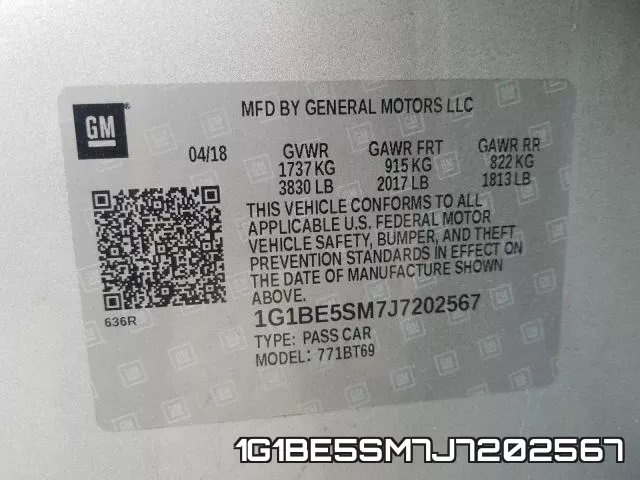 1G1BE5SM7J7202567 фото 2