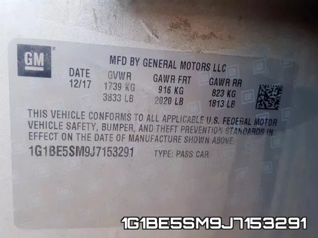 1G1BE5SM9J7153291 фото 2