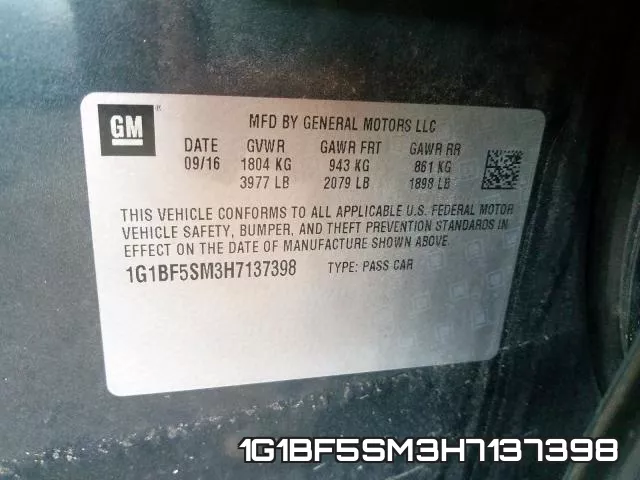 1G1BF5SM3H7137398 фото 2