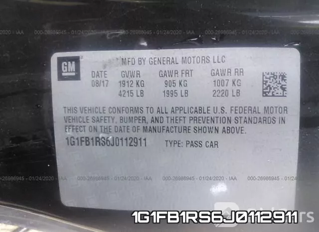 1G1FB1RS6J0112911 фото 10
