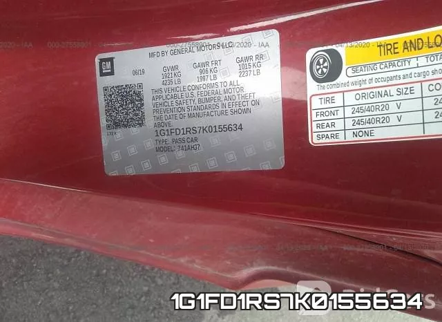 1G1FD1RS7K0155634 фото 10