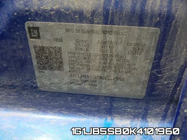1G1JB5SB0K4101960 фото 2