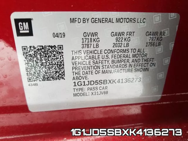 1G1JD5SBXK4136273 фото 2