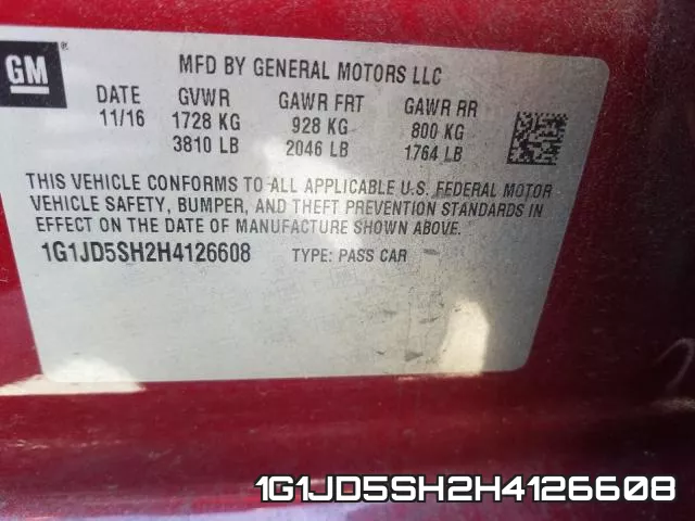 1G1JD5SH2H4126608 фото 2