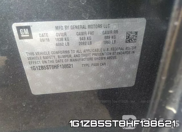 1G1ZB5ST8HF138621 фото 10