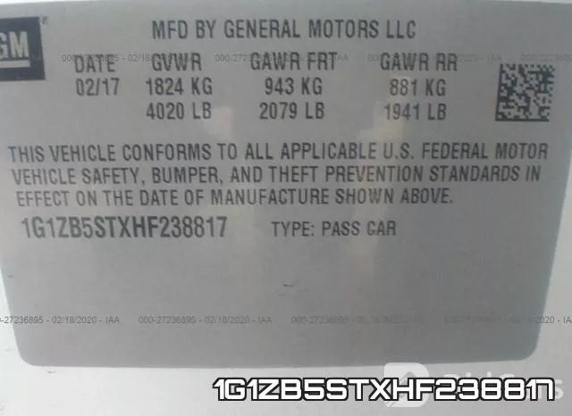 1G1ZB5STXHF238817 фото 10