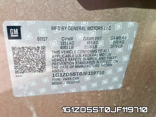 1G1ZD5ST0JF119710 фото 2