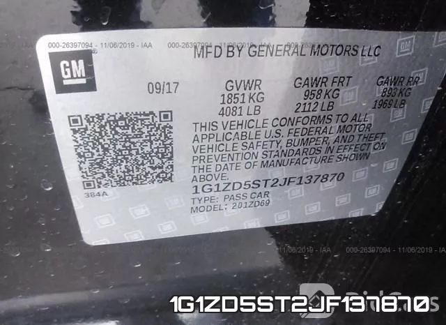 1G1ZD5ST2JF137870 фото 10