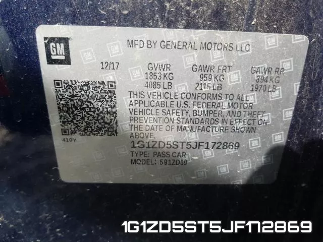 1G1ZD5ST5JF172869 фото 2