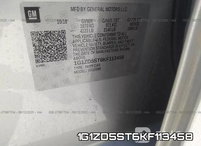 1G1ZD5ST6KF113458 фото 10