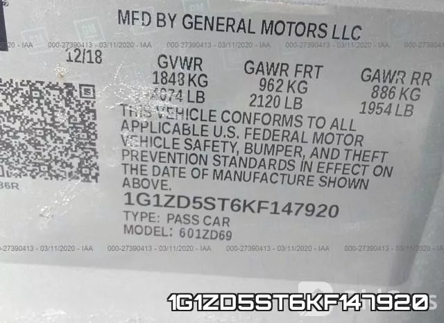 1G1ZD5ST6KF147920 фото 10