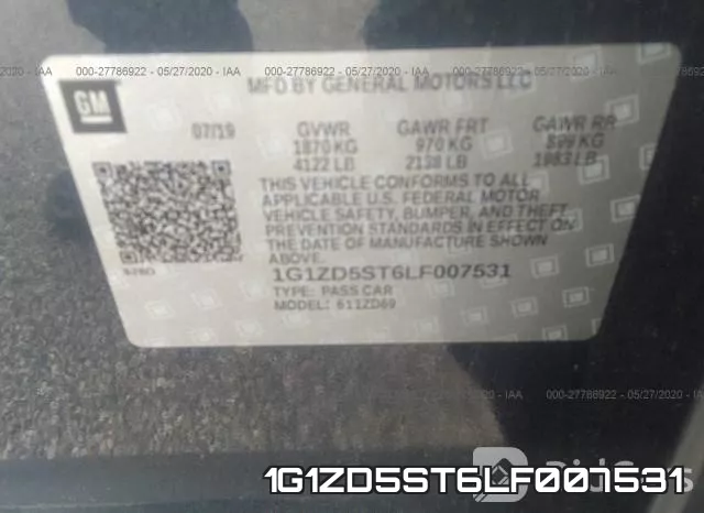 1G1ZD5ST6LF007531 фото 10