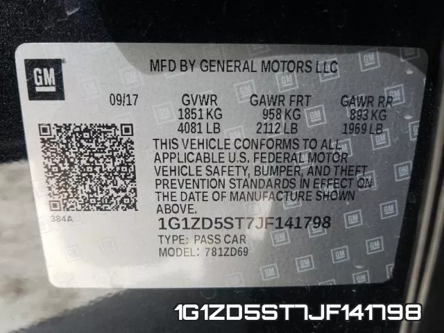 1G1ZD5ST7JF141798 фото 2