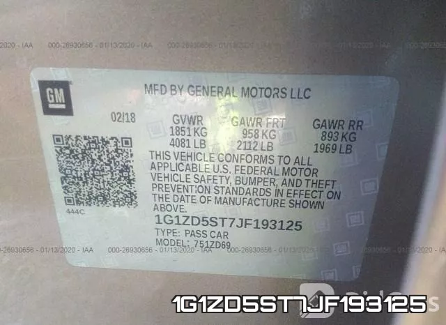 1G1ZD5ST7JF193125 фото 10