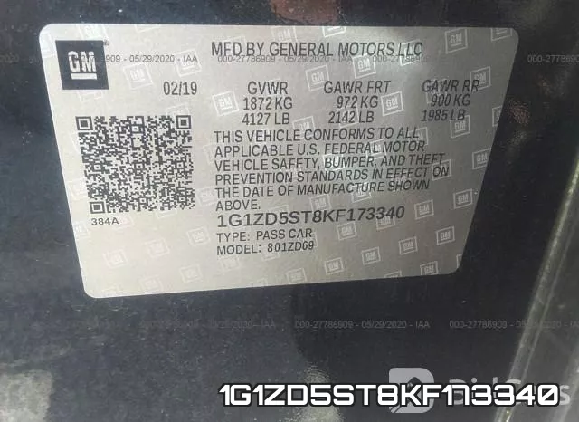 1G1ZD5ST8KF173340 фото 10