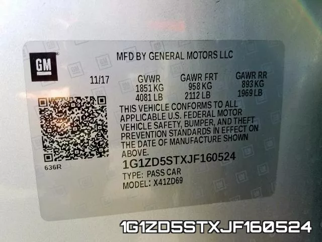 1G1ZD5STXJF160524 фото 2