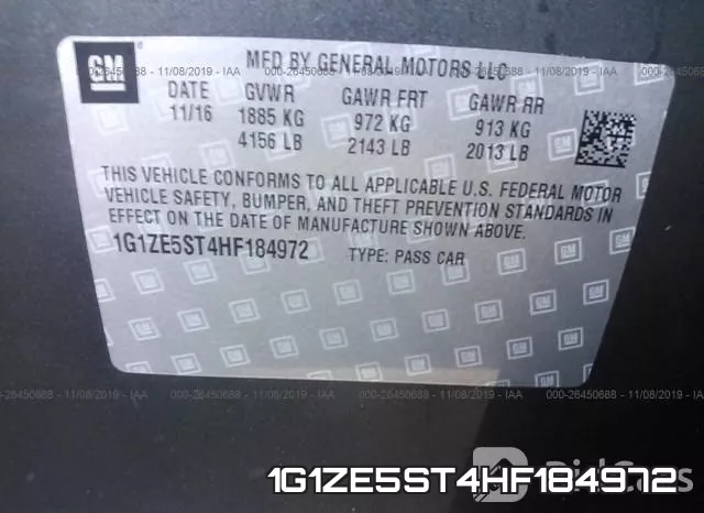 1G1ZE5ST4HF184972 фото 9