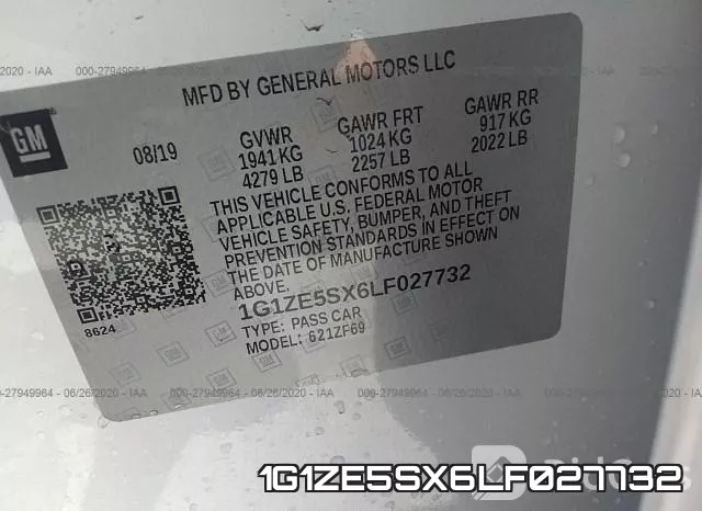1G1ZE5SX6LF027732 фото 10