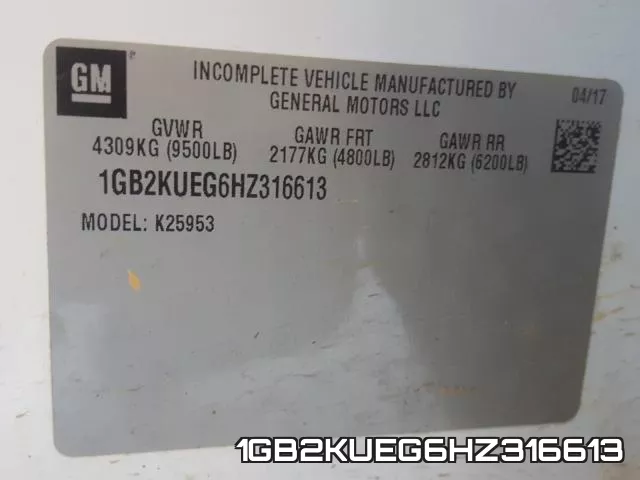 1GB2KUEG6HZ316613 фото 2