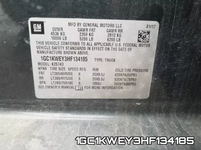 1GC1KWEY3HF134185 фото 2
