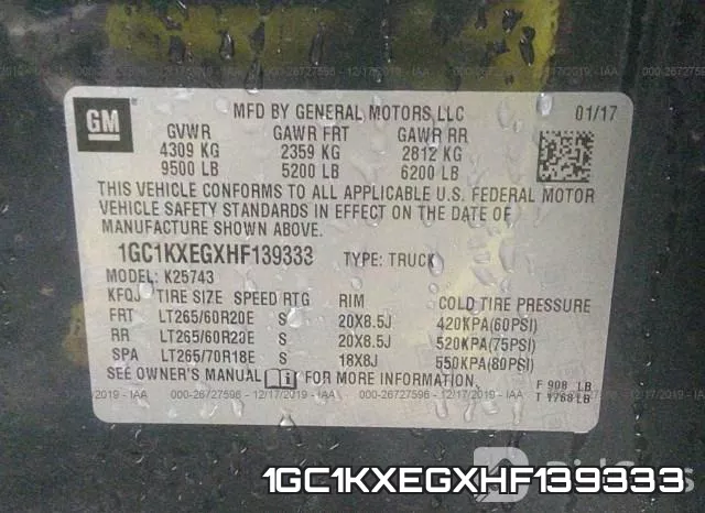 1GC1KXEGXHF139333 фото 10