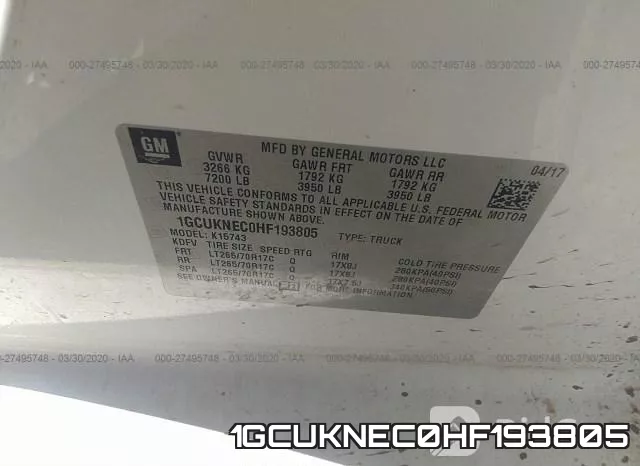 1GCUKNEC0HF193805 фото 10