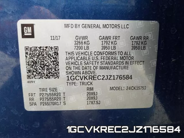 1GCVKREC2JZ176584 фото 2