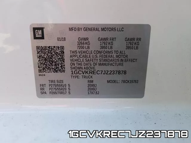 1GCVKREC7JZ237878 фото 2