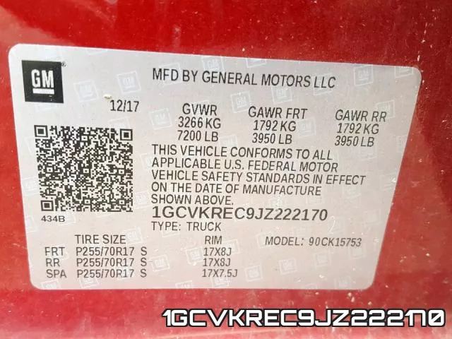 1GCVKREC9JZ222170 фото 2