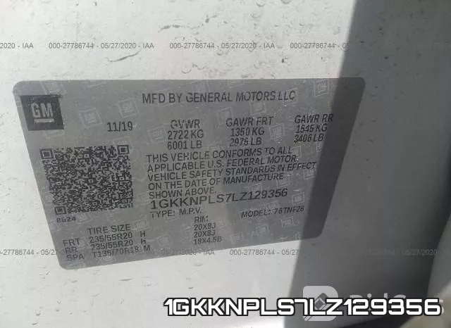 1GKKNPLS7LZ129356 фото 10