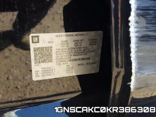 1GNSCAKC0KR386308 фото 2