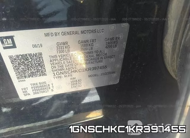 1GNSCHKC1KR397455 фото 10
