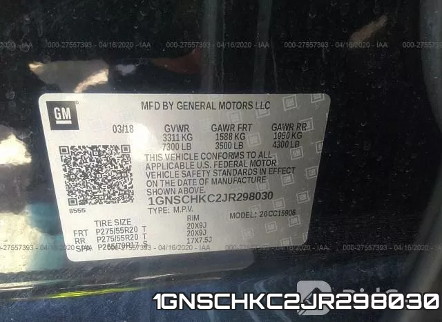 1GNSCHKC2JR298030 фото 10