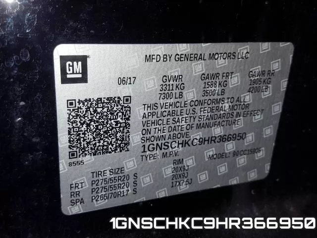 1GNSCHKC9HR366950 фото 2