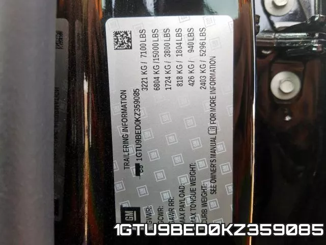 1GTU9BED0KZ359085 фото 2