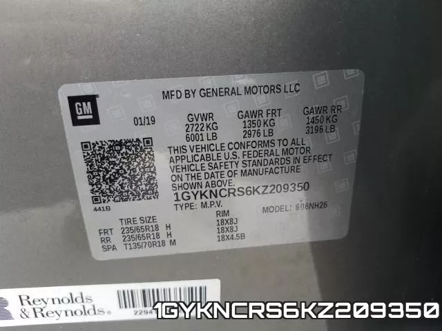 1GYKNCRS6KZ209350 фото 2