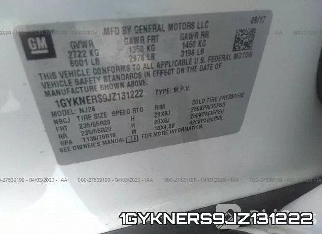 1GYKNERS9JZ131222 фото 10