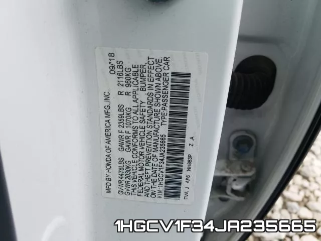 1HGCV1F34JA235665 фото 2