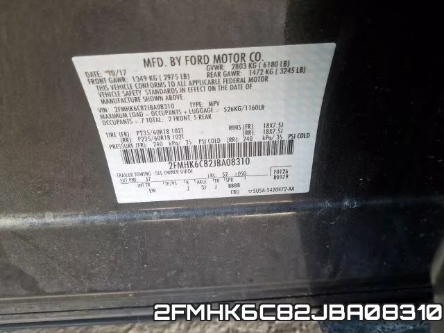 2FMHK6C82JBA08310 фото 2