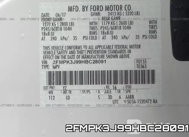 2FMPK3J99HBC28091 фото 10