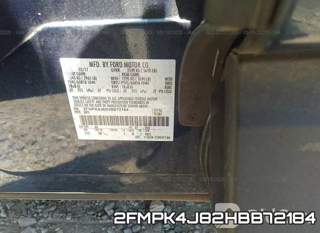 2FMPK4J82HBB72184 фото 10