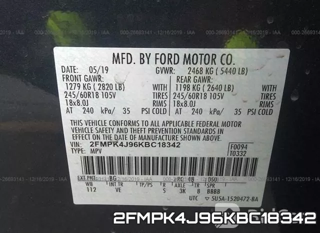 2FMPK4J96KBC18342 фото 10