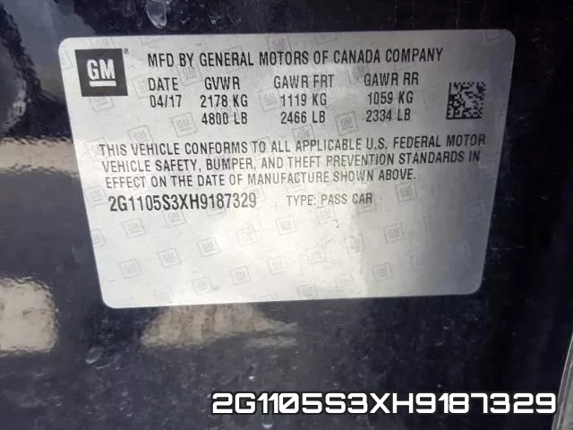 2G1105S3XH9187329 фото 2