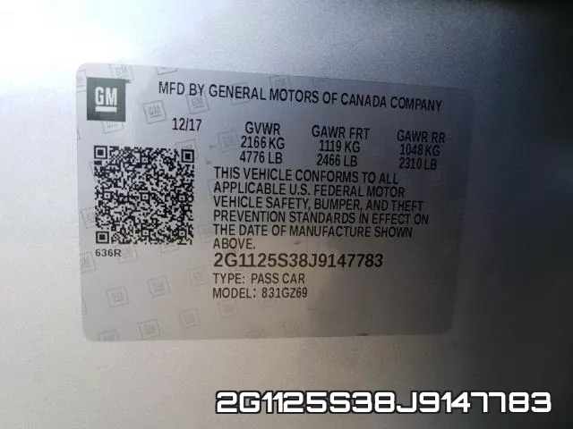 2G1125S38J9147783 фото 2