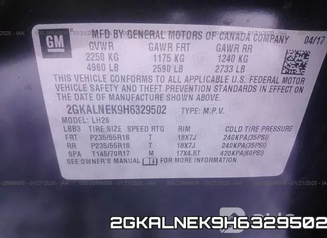 2GKALNEK9H6329502 фото 10