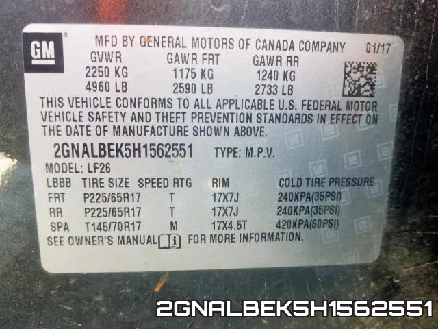2GNALBEK5H1562551 фото 2