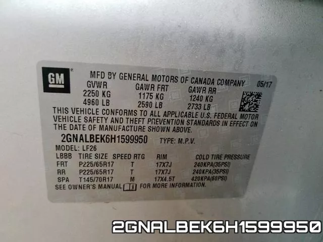 2GNALBEK6H1599950 фото 2