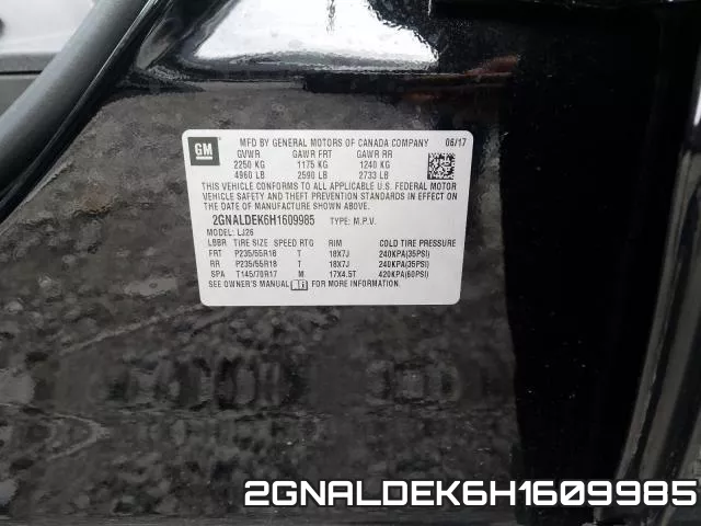 2GNALDEK6H1609985 фото 2