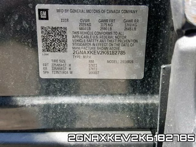 2GNAXKEV2K6182785 фото 2