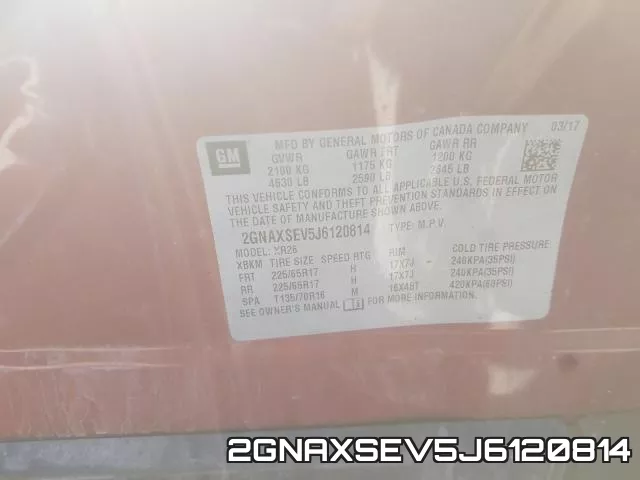 2GNAXSEV5J6120814 фото 2